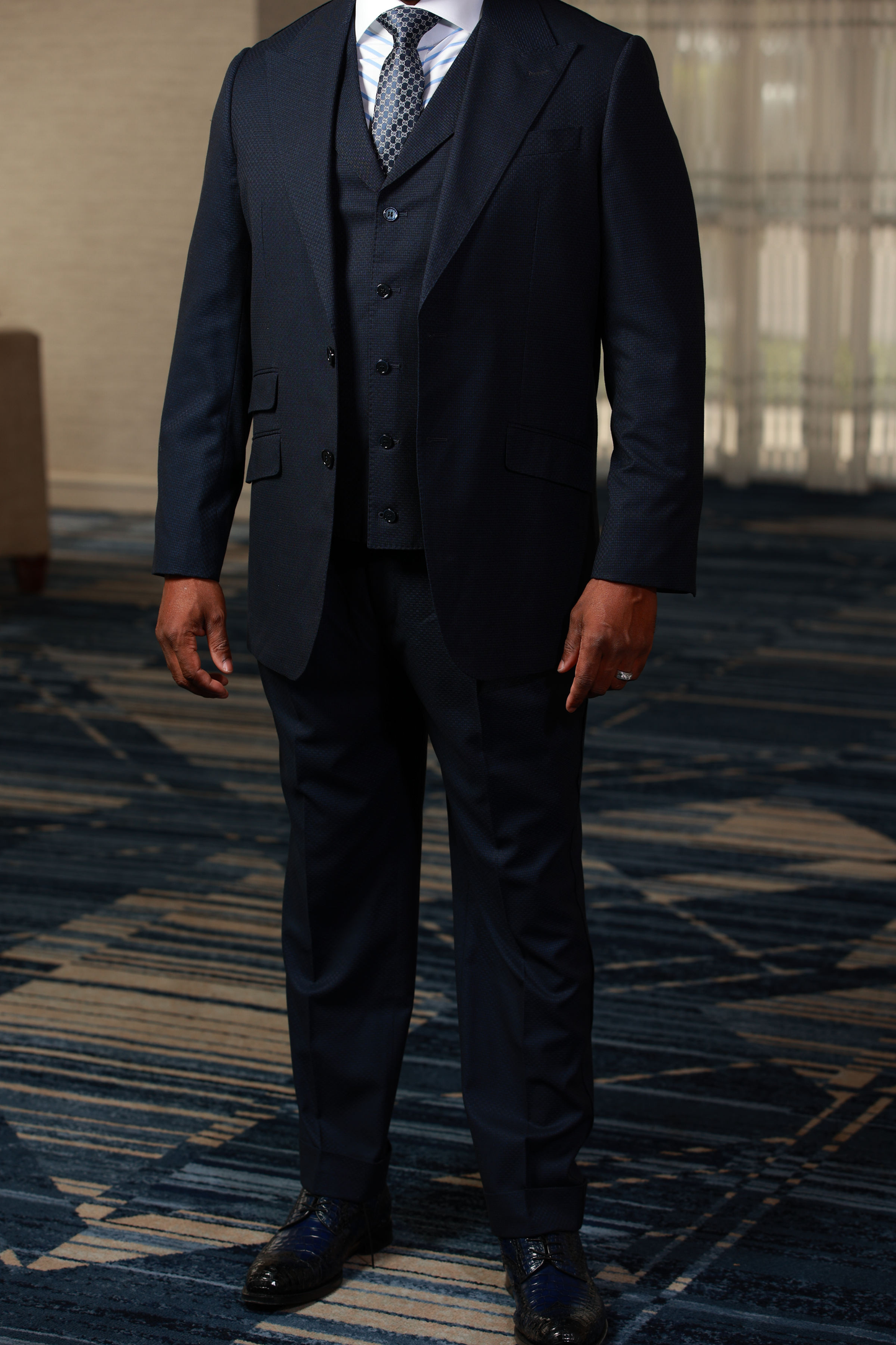 Navy Brick 3-Piece Suit