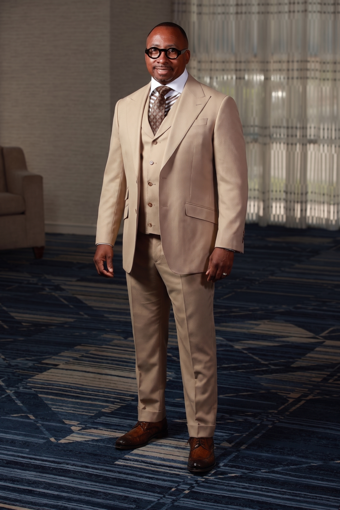 Tan Brick 3-Piece Suit