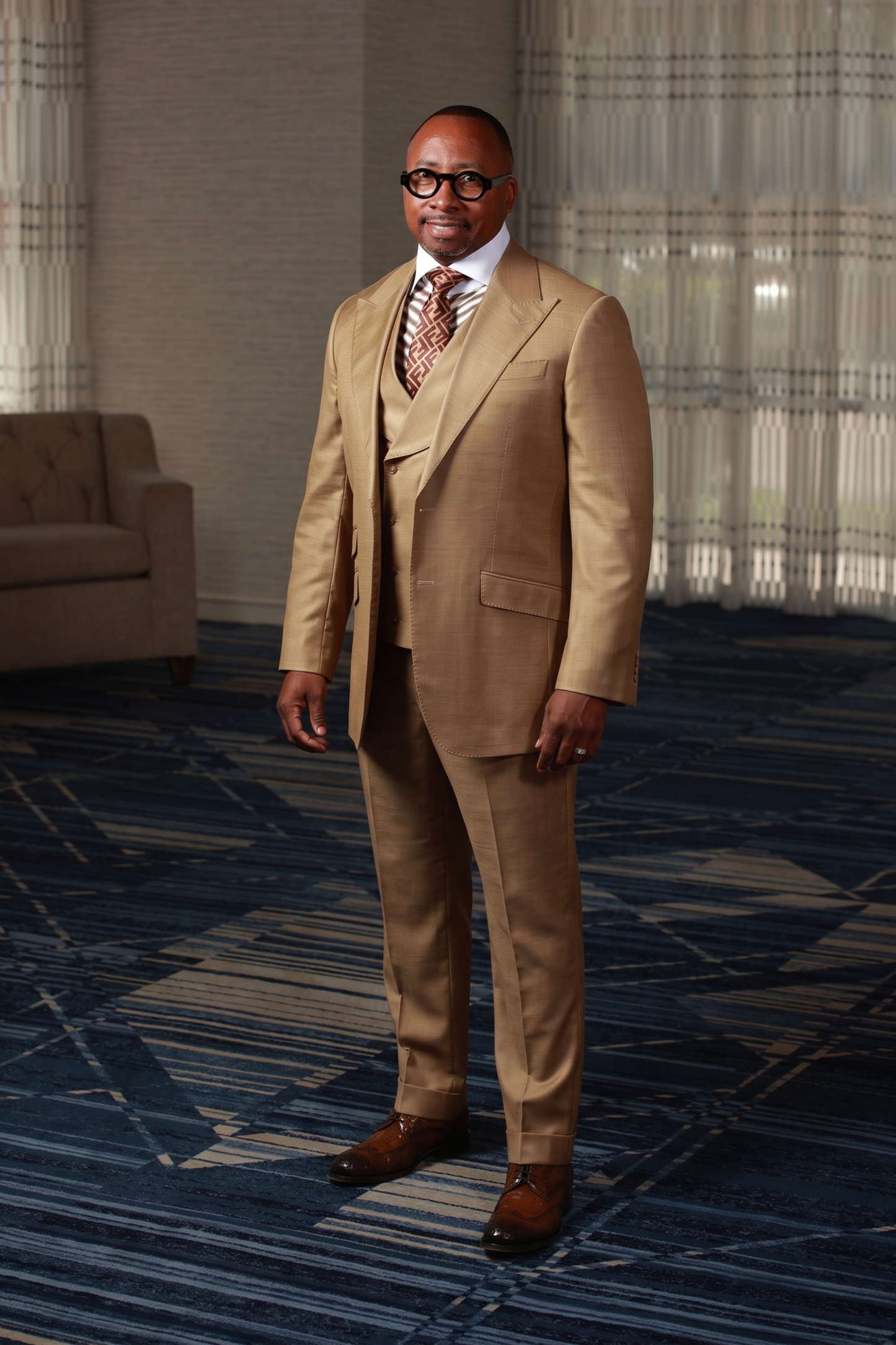 Camel 3-Piece Suit
