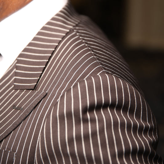 Black Rope Stripe Suit