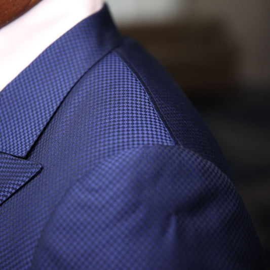 Dark Royal Blue Block Pattern