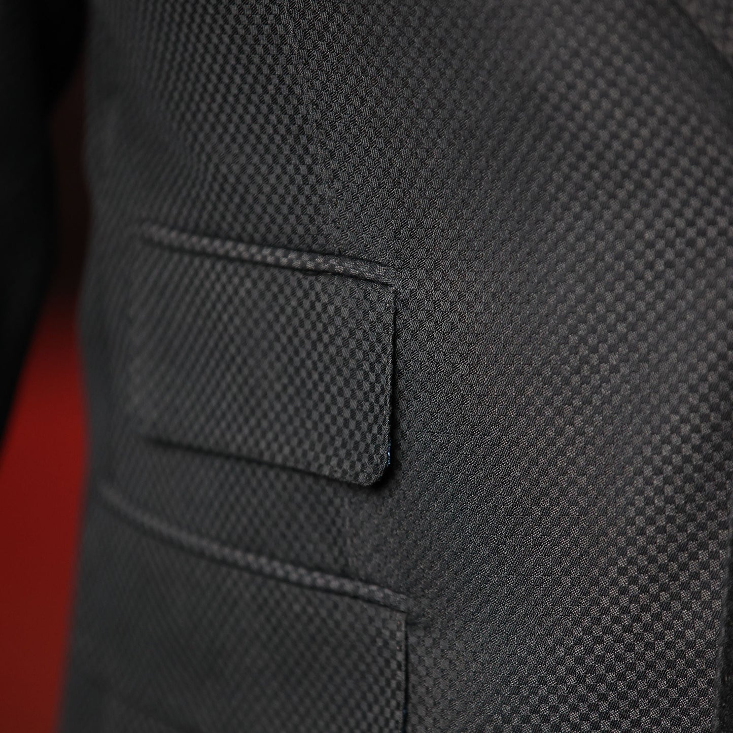 Dark Navy Blue Block Pattern