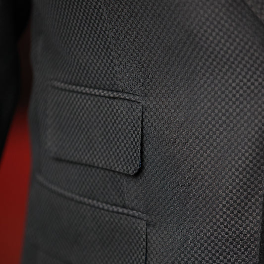 Dark Navy Blue Block Pattern