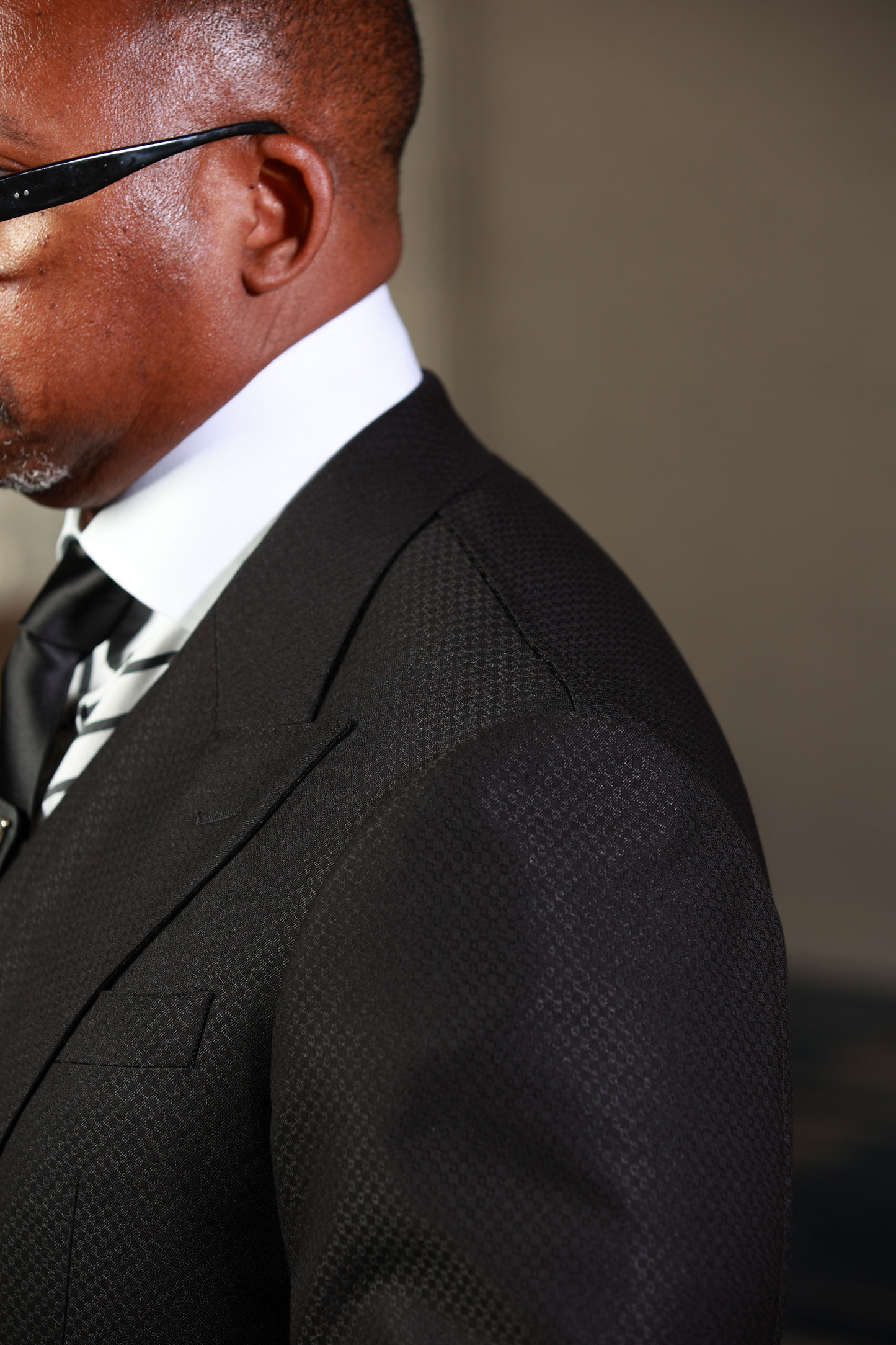 Black Big Block 3-Piece Suit