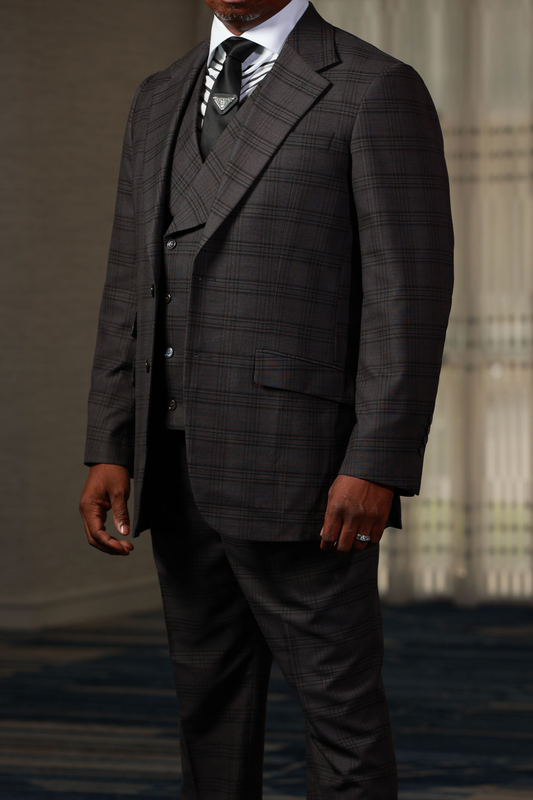HF Gray Black 3-Piece Suit