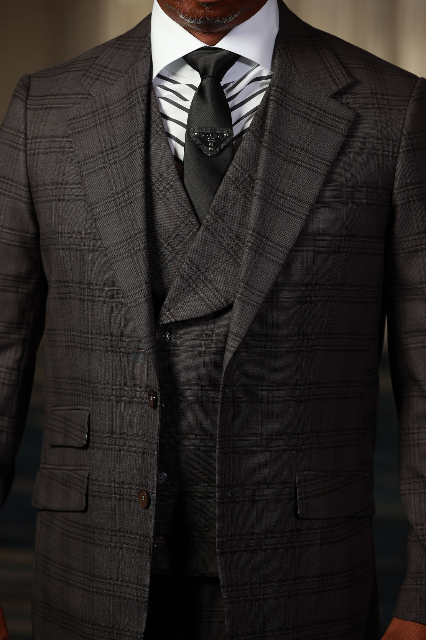 HF Gray Black 3-Piece Suit