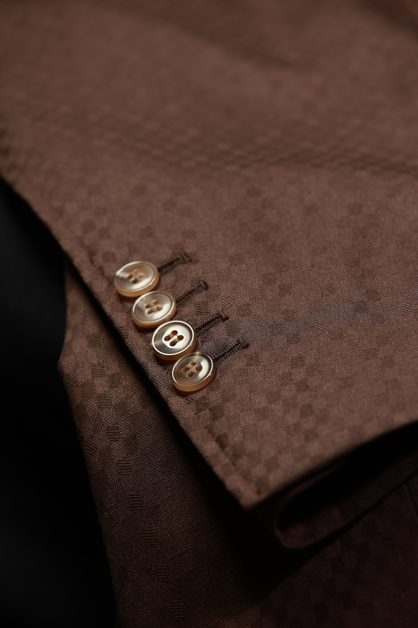 Mocha Smooth Block 3-Piece Suit