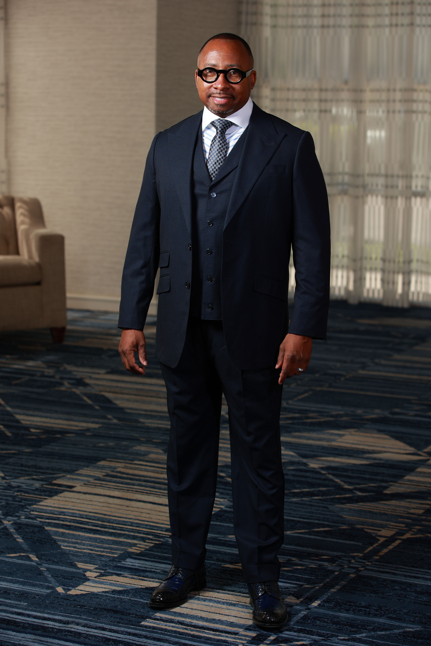 Navy Brick 3-Piece Suit