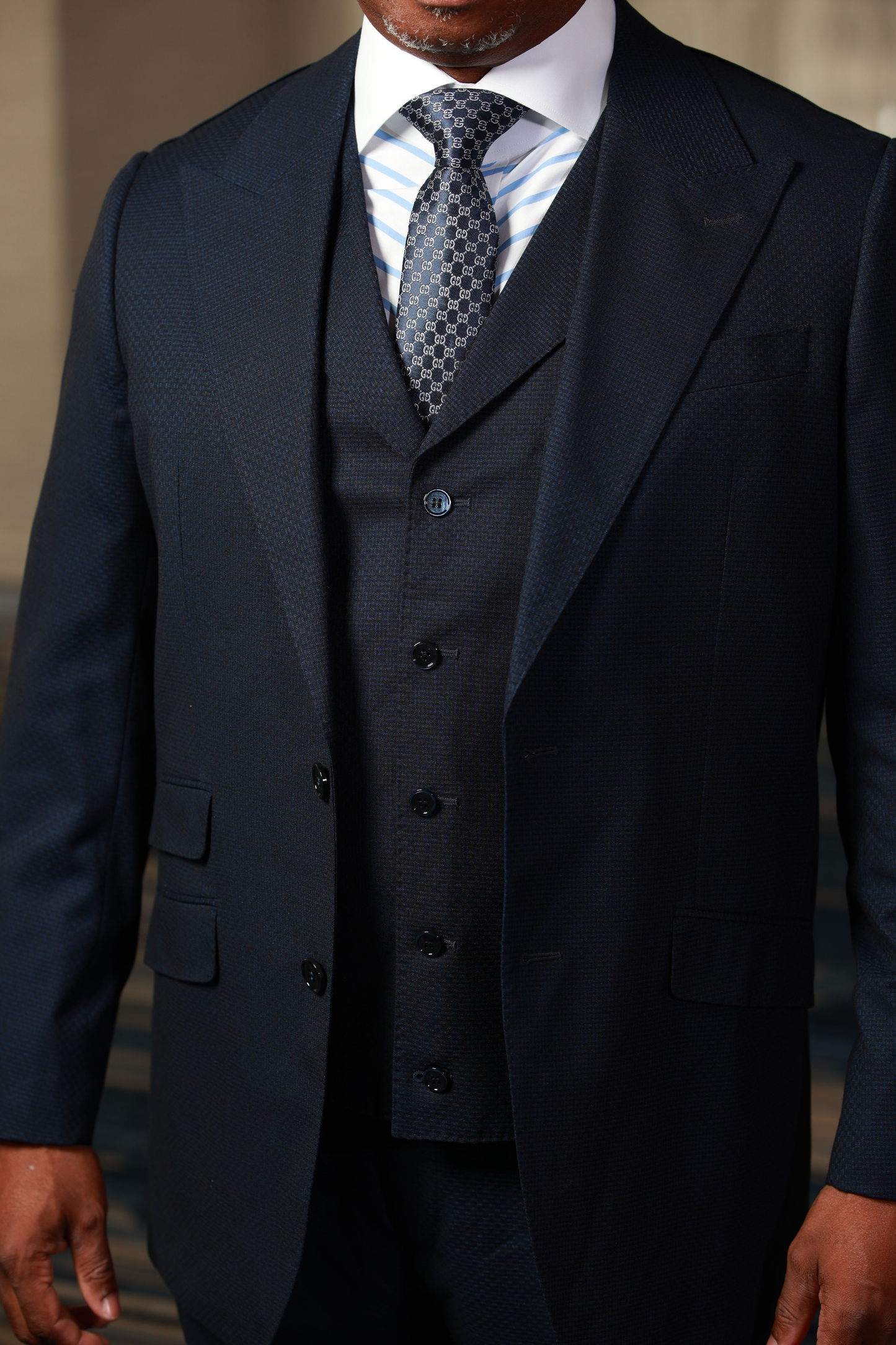Navy Brick 3-Piece Suit