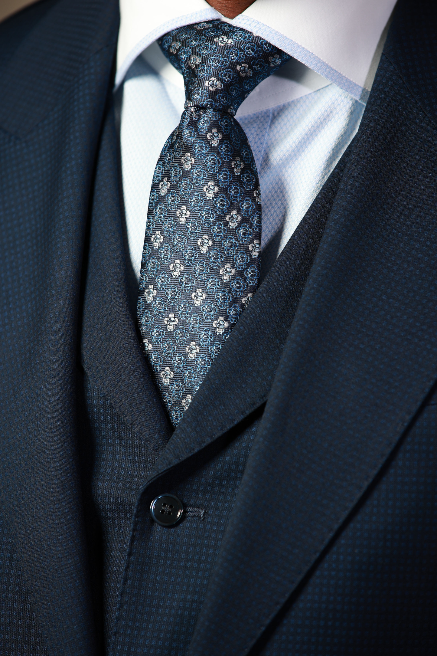Navy Mini Block 3-Piece Suit