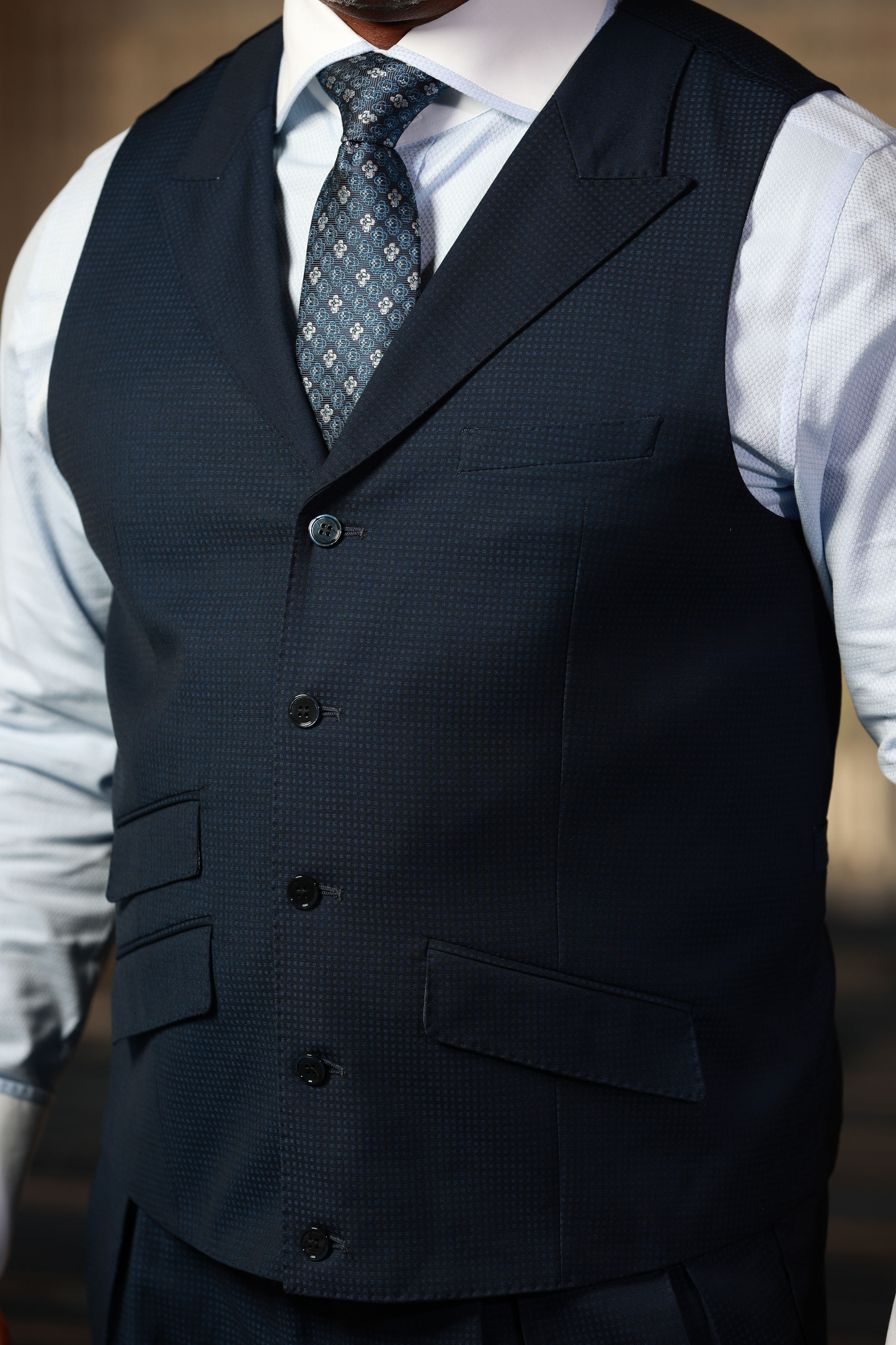Navy Mini Block 3-Piece Suit