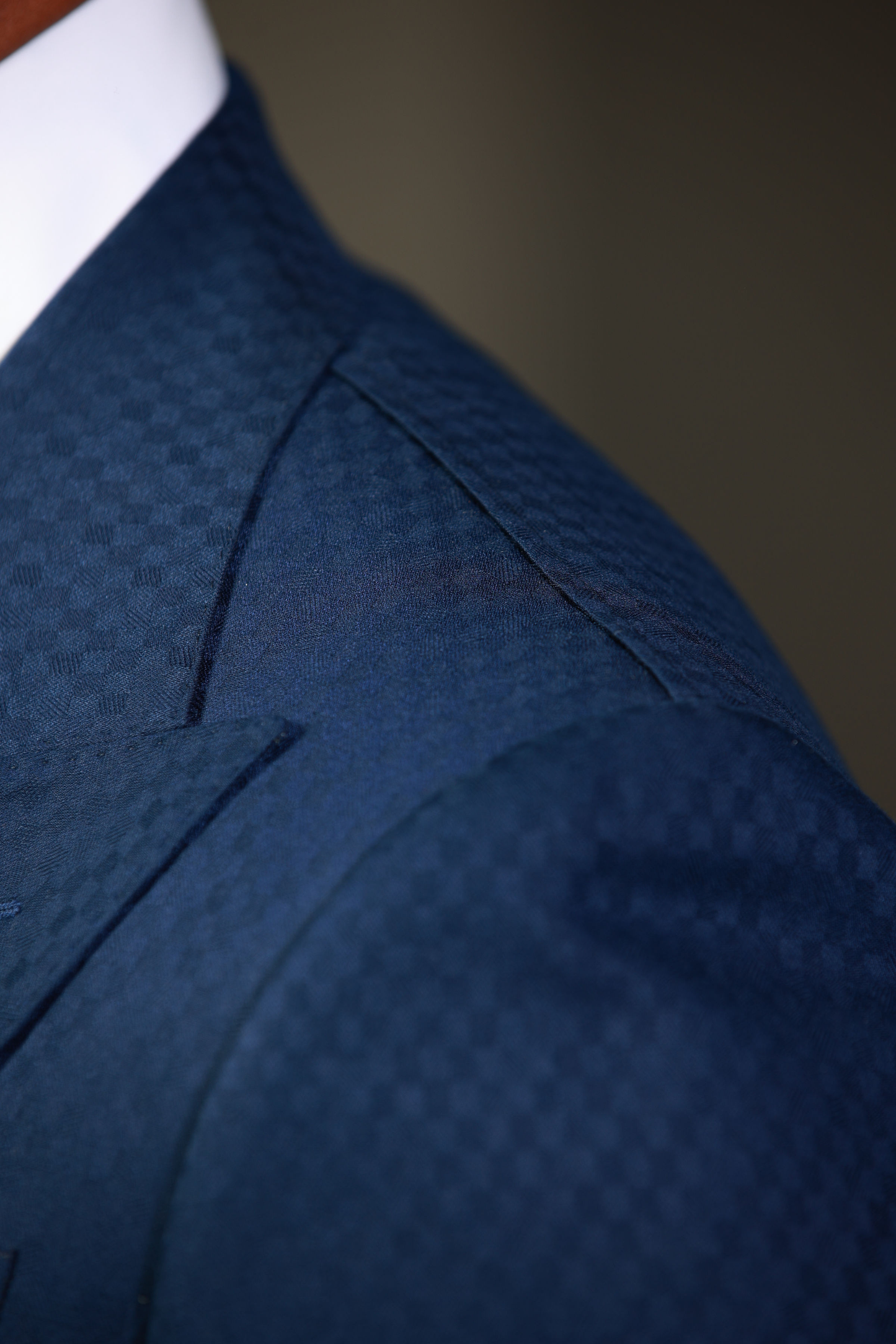 Navy Smooth Block 3-Piece Suit
