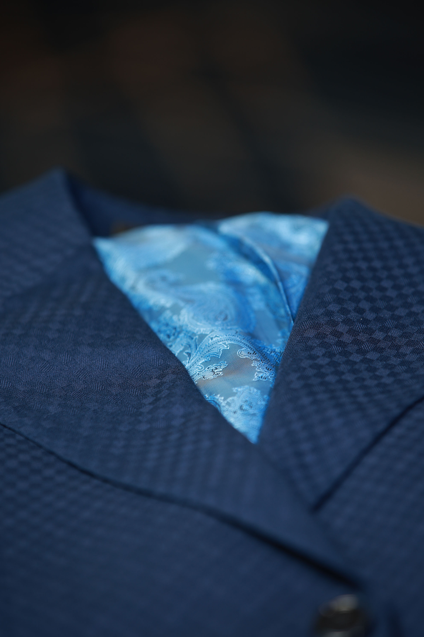 Navy Smooth Block 3-Piece Suit
