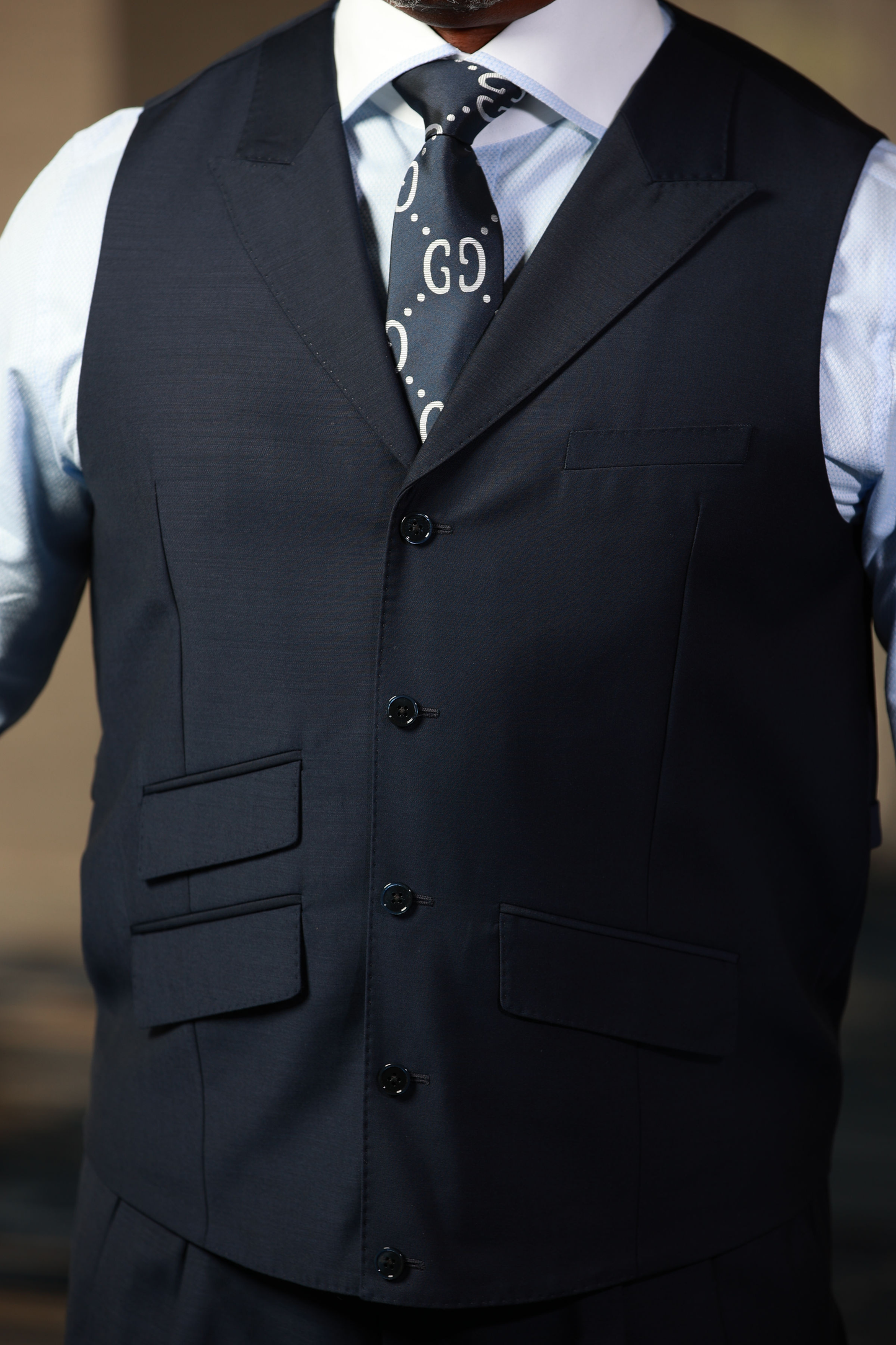 Presidential Navy Blue 3-Piece Suit