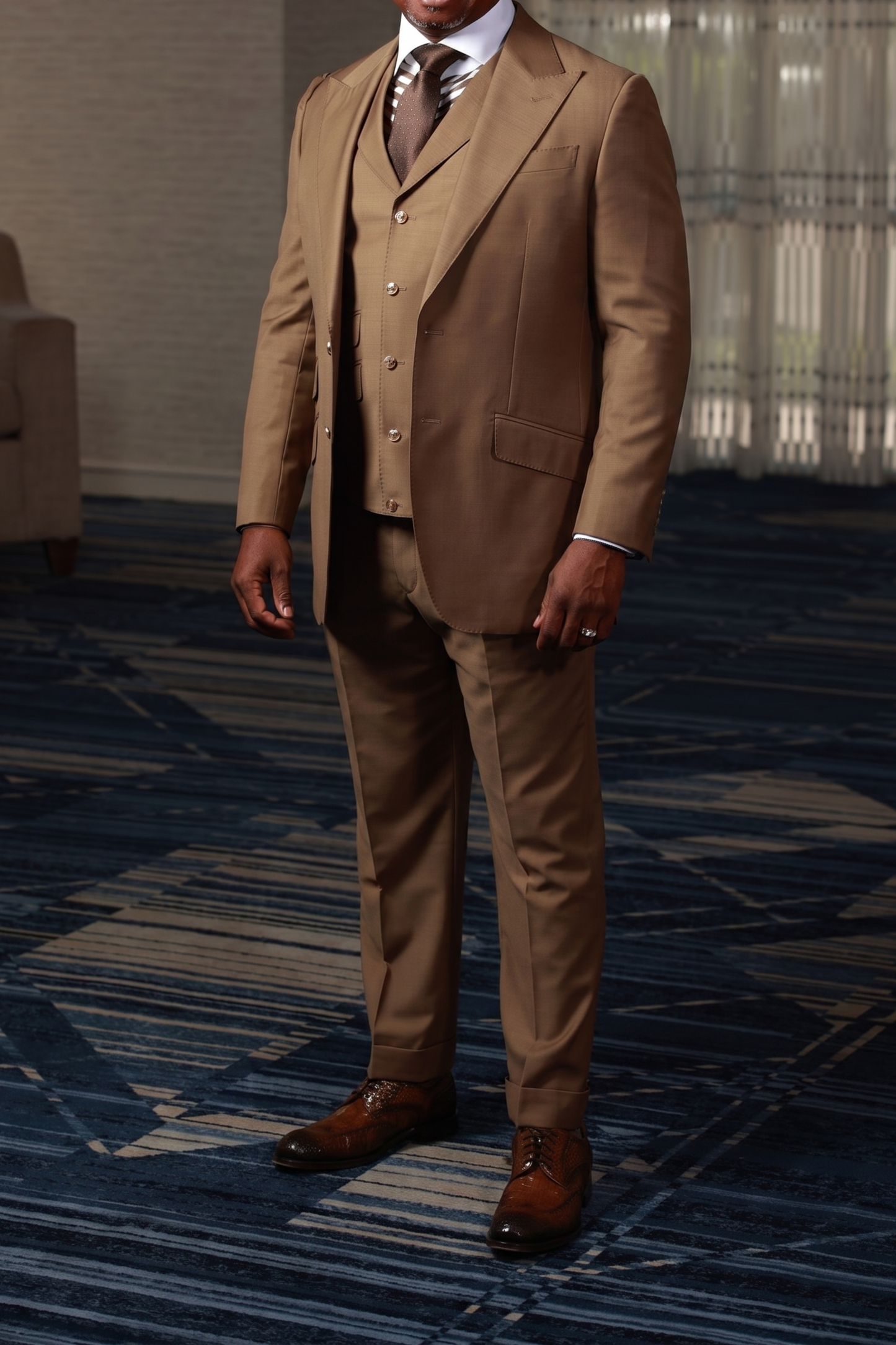 Tan Presidential 3-Piece Suit