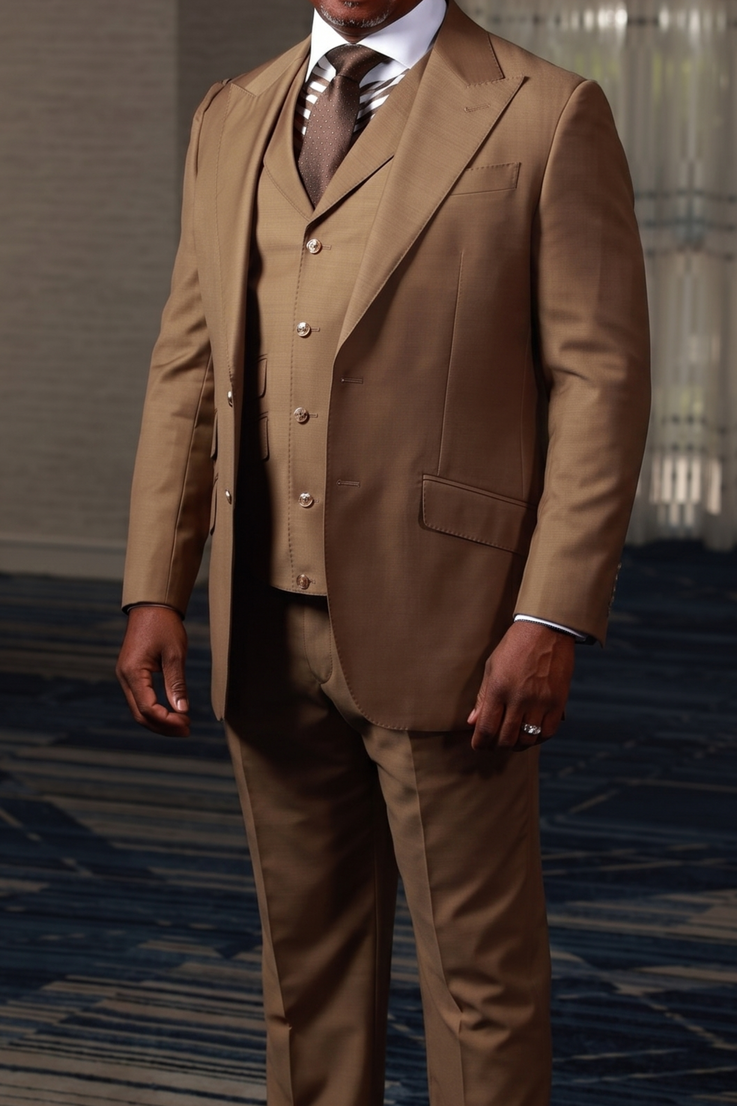 Tan Presidential 3-Piece Suit
