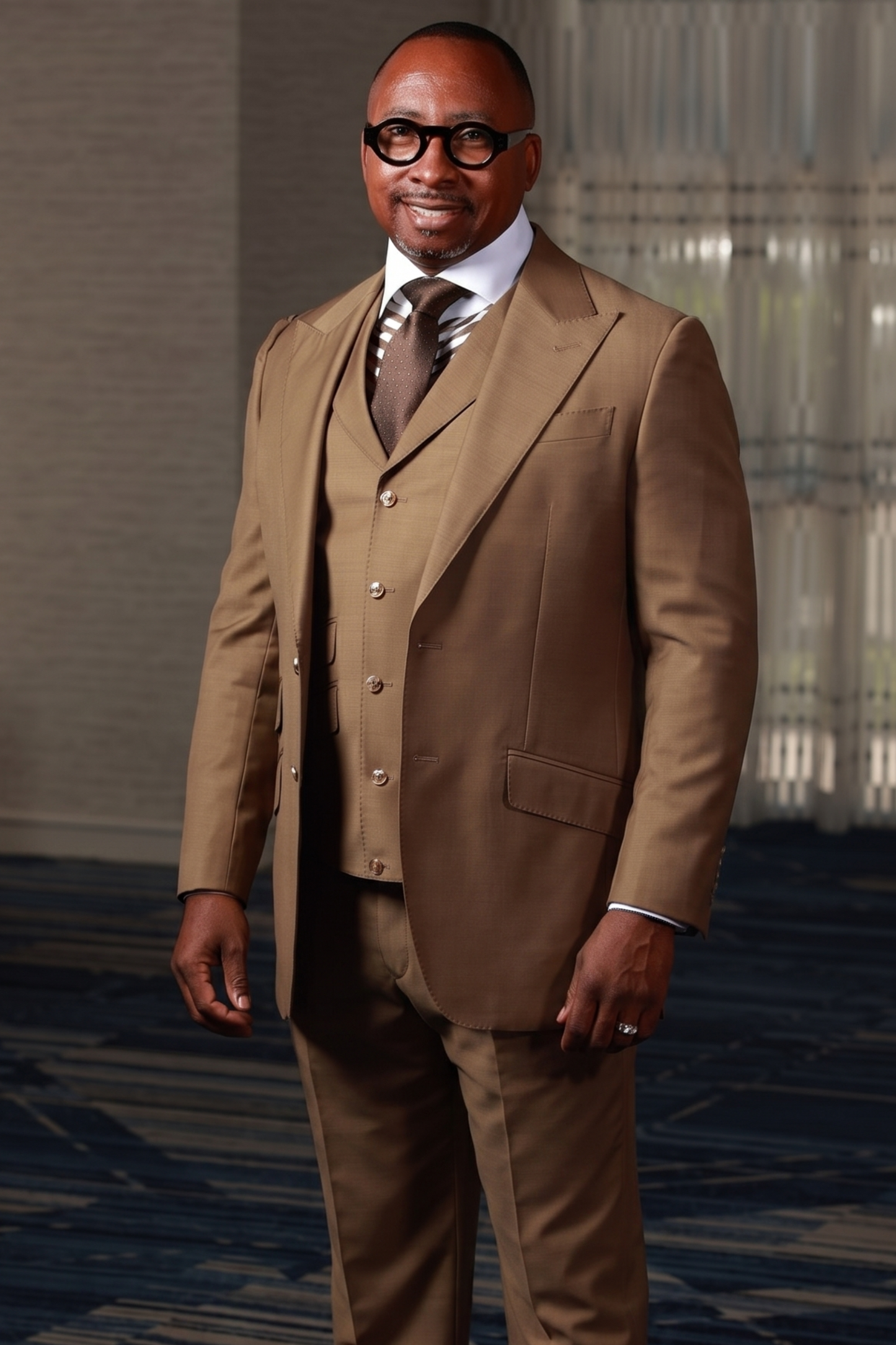 Tan Presidential 3-Piece Suit