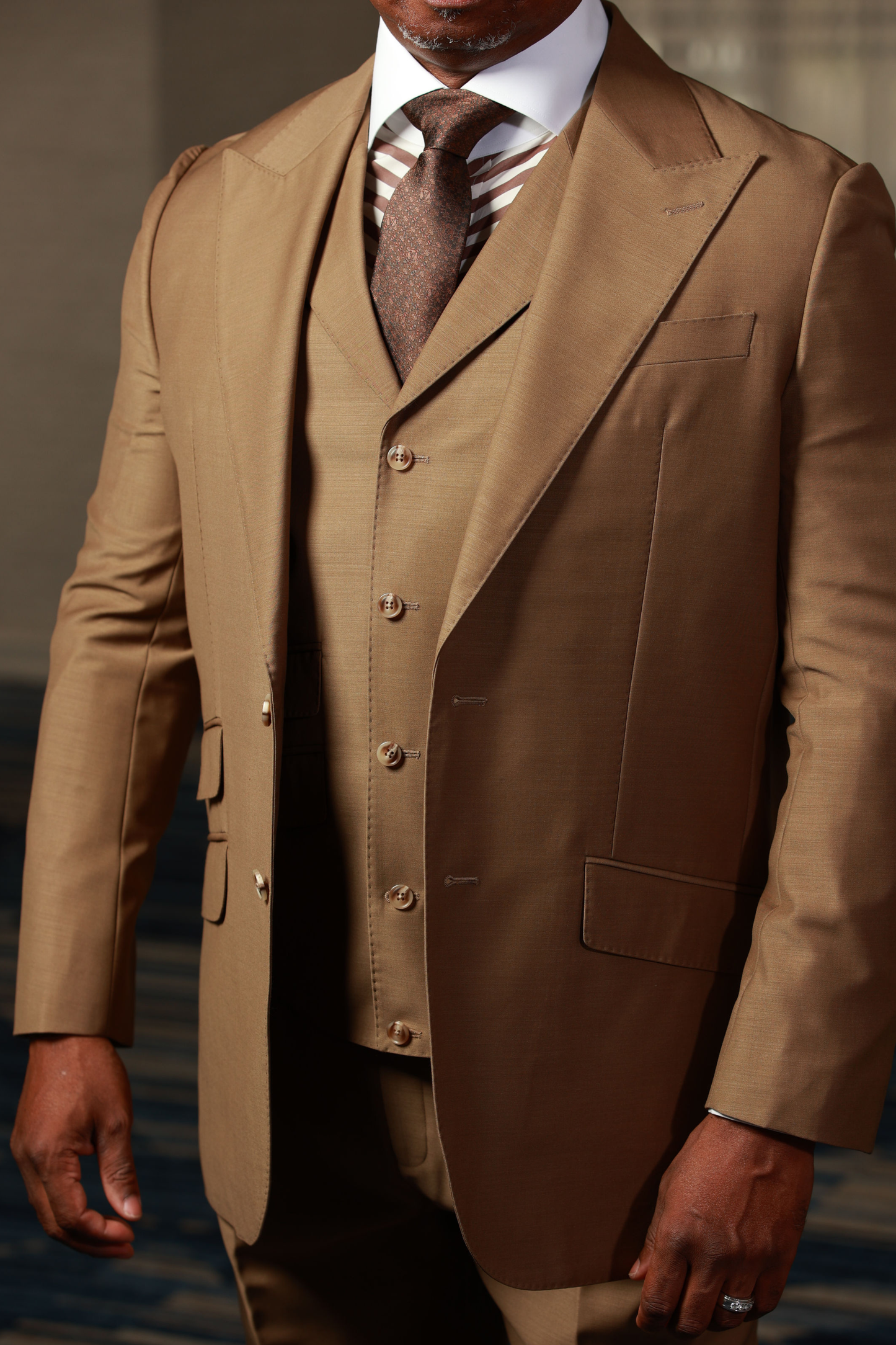 Tan Presidential 3-Piece Suit