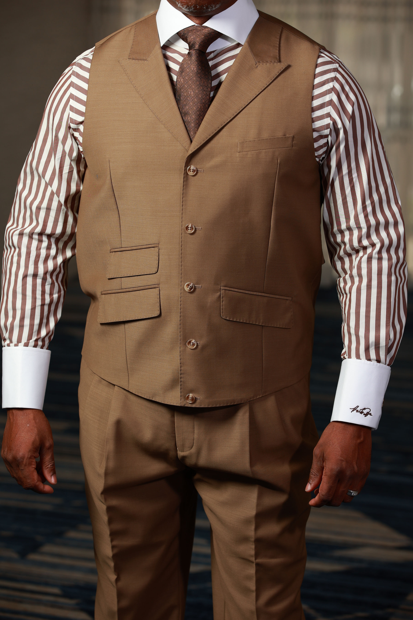 Tan Presidential 3-Piece Suit