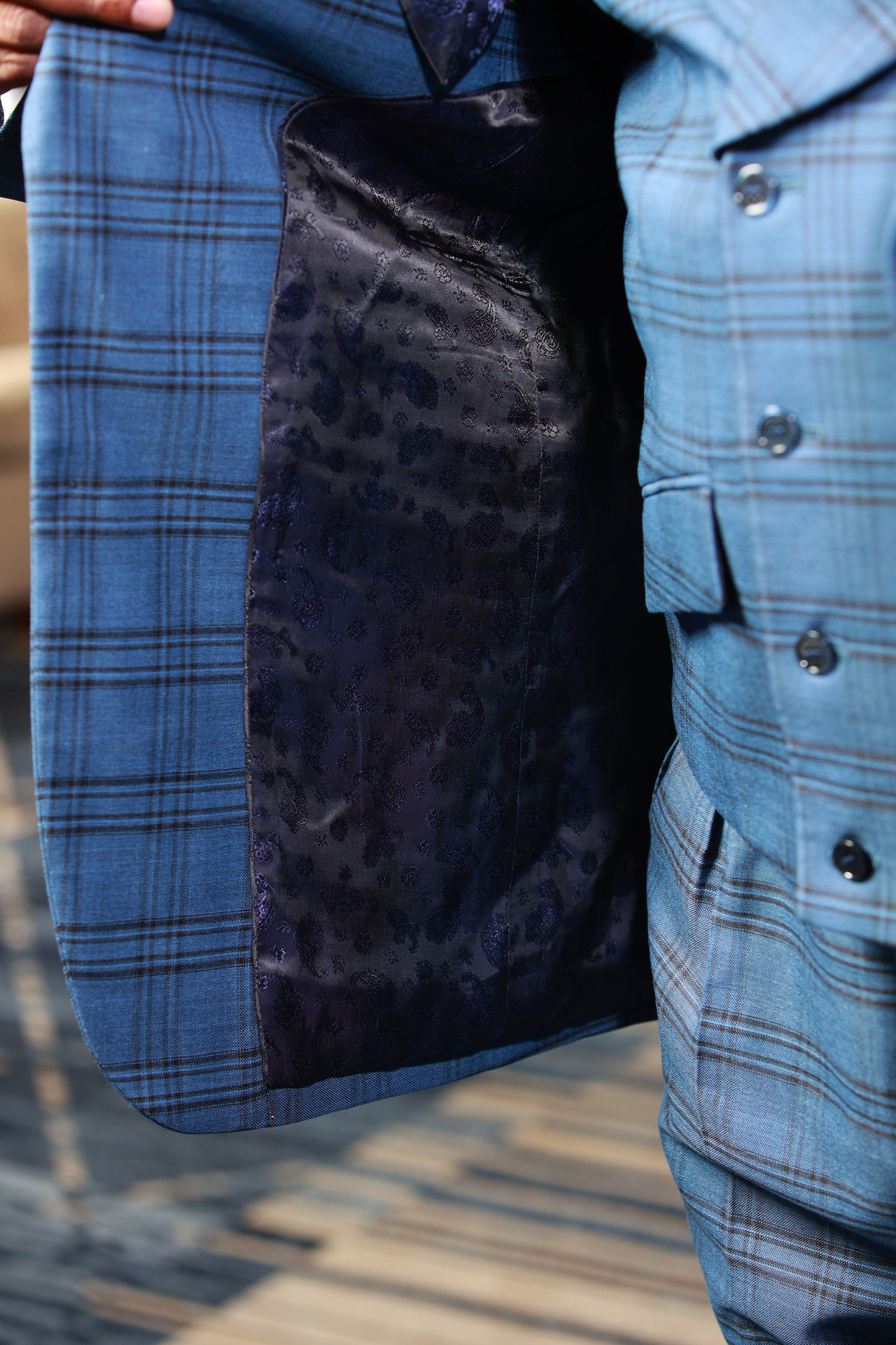HF Blue Check 3-Piece Suit