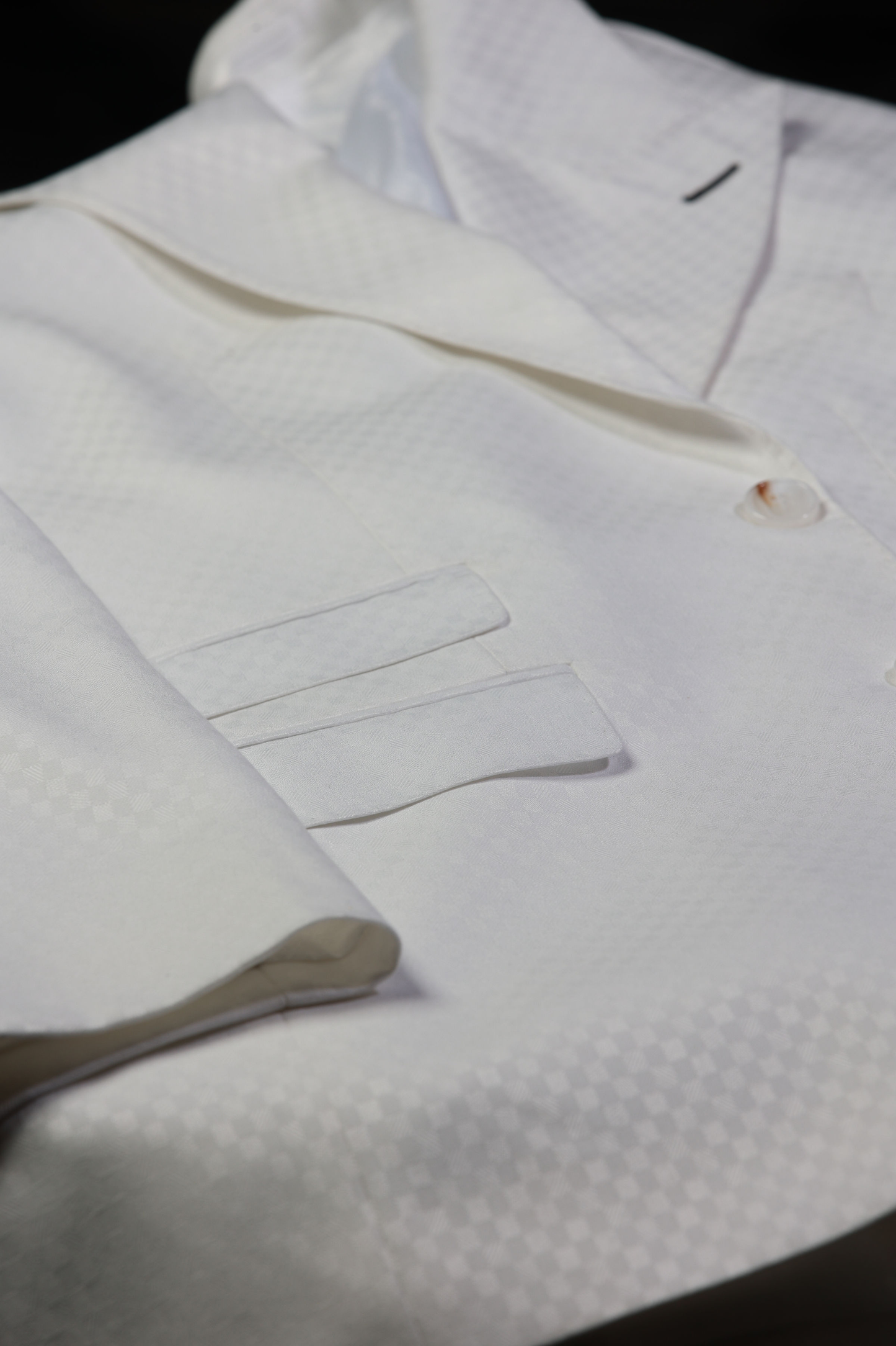 White Smooth Block 3-Piece Suit