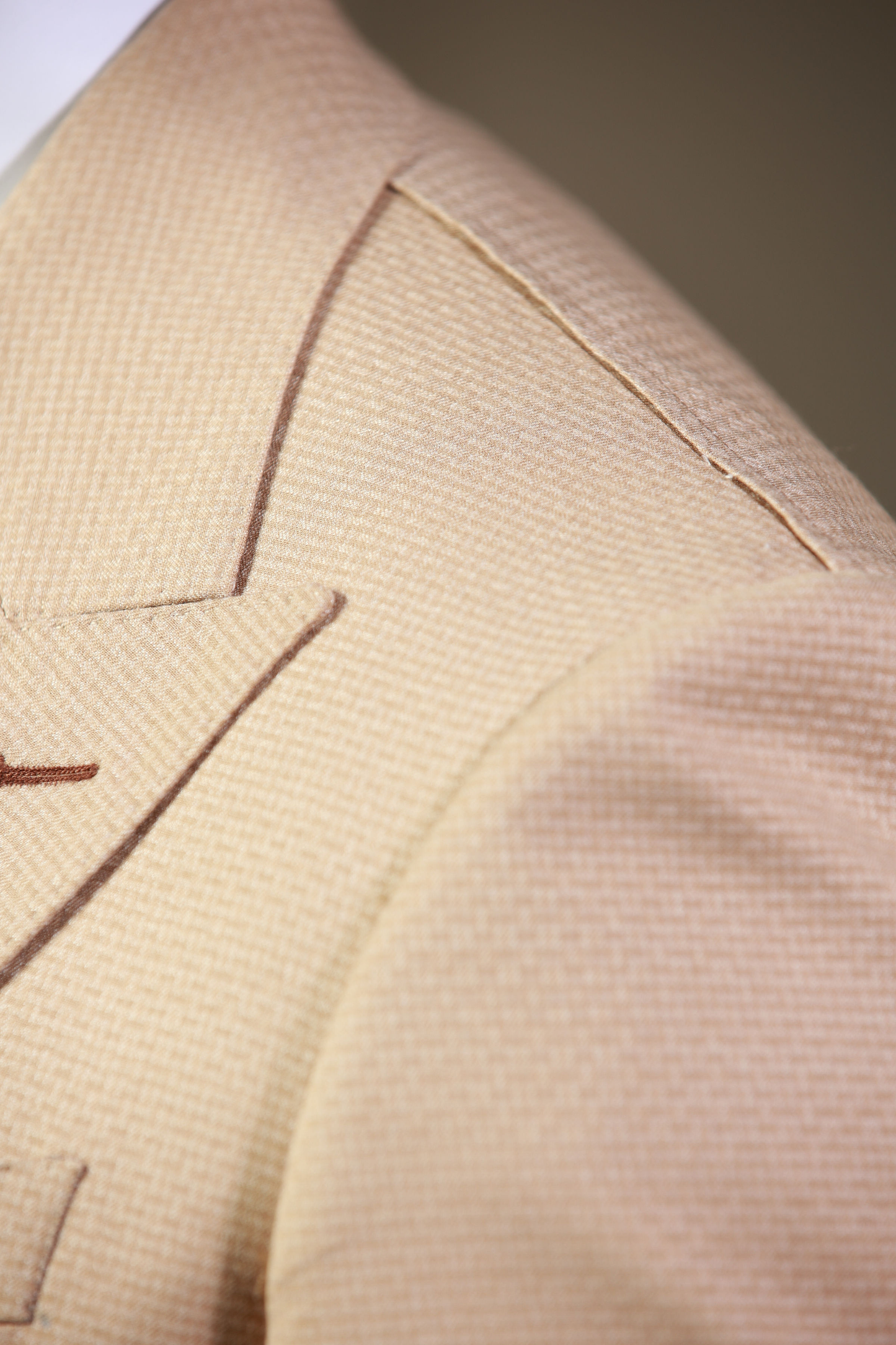 Mocha Mini Block 3-Piece Suit