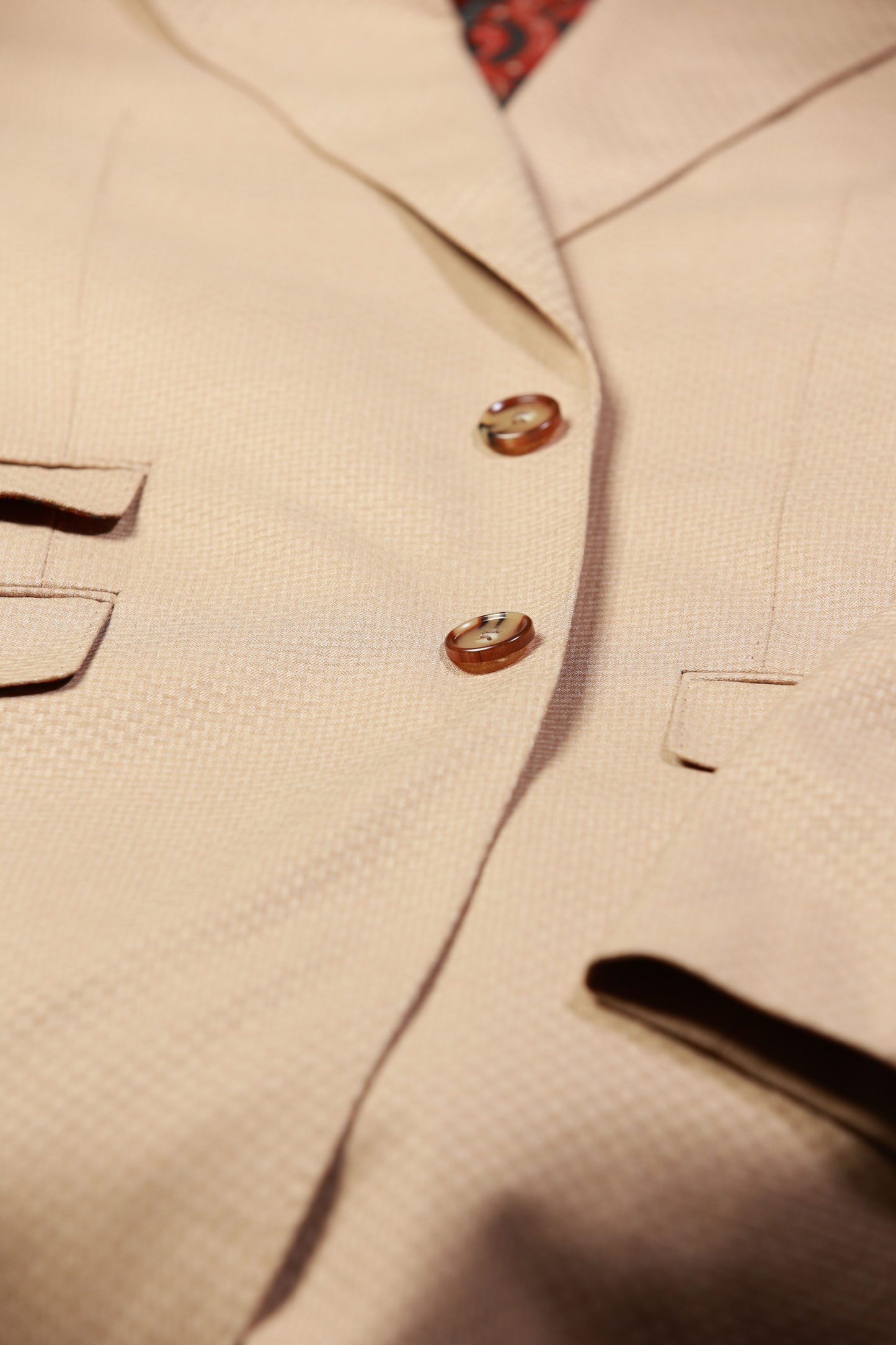 Mocha Mini Block 3-Piece Suit
