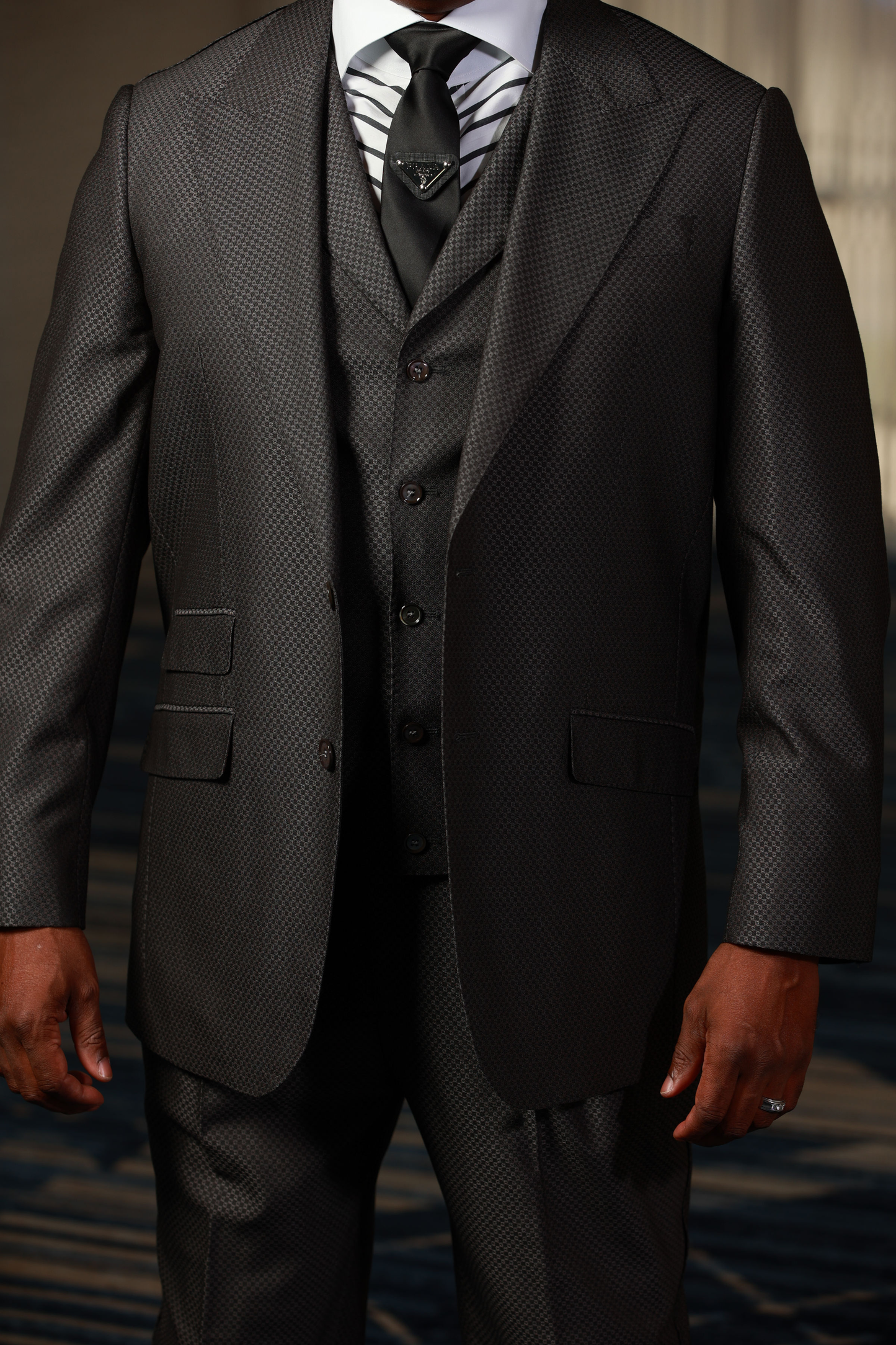 Gray Big Block 3-Piece Suit