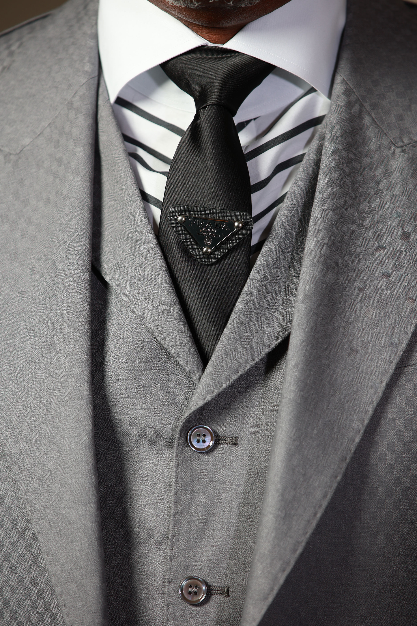 Gray Smooth Block 3-Piece Suit