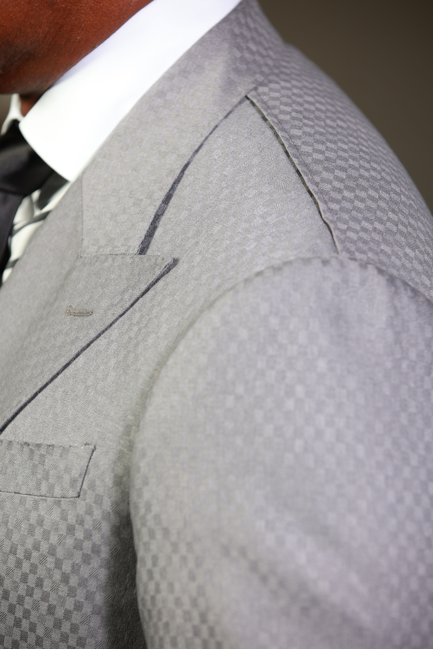 Gray Smooth Block 3-Piece Suit