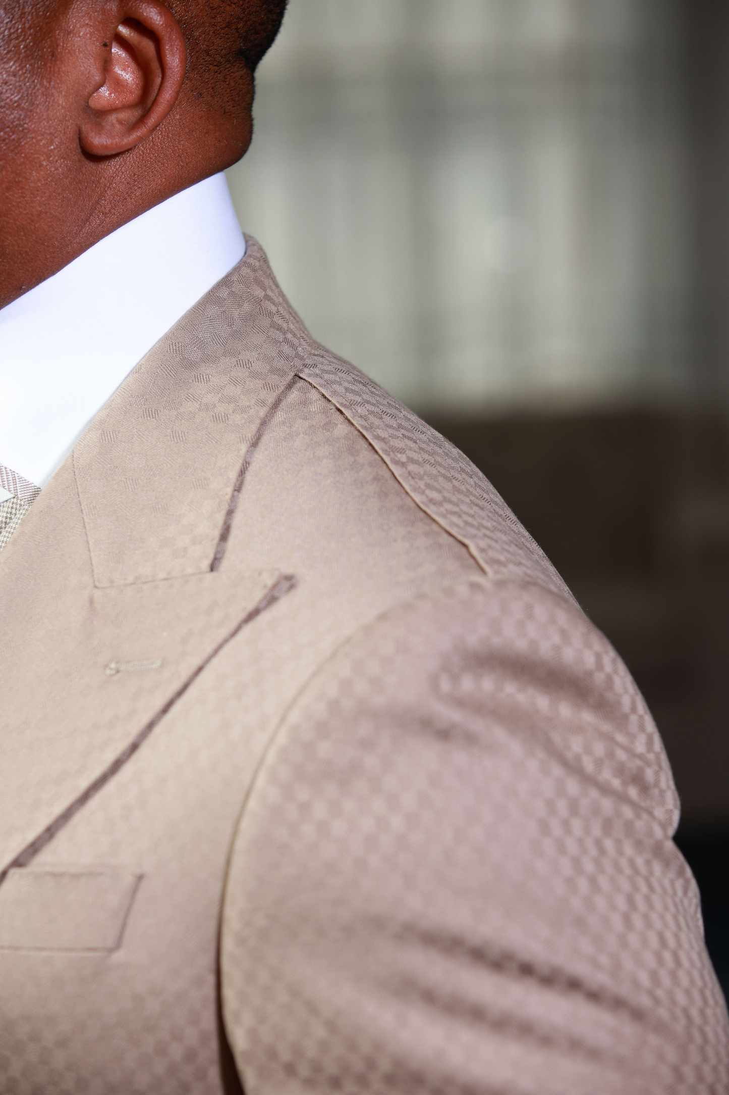 Tan Smooth Block 3-Piece Suit