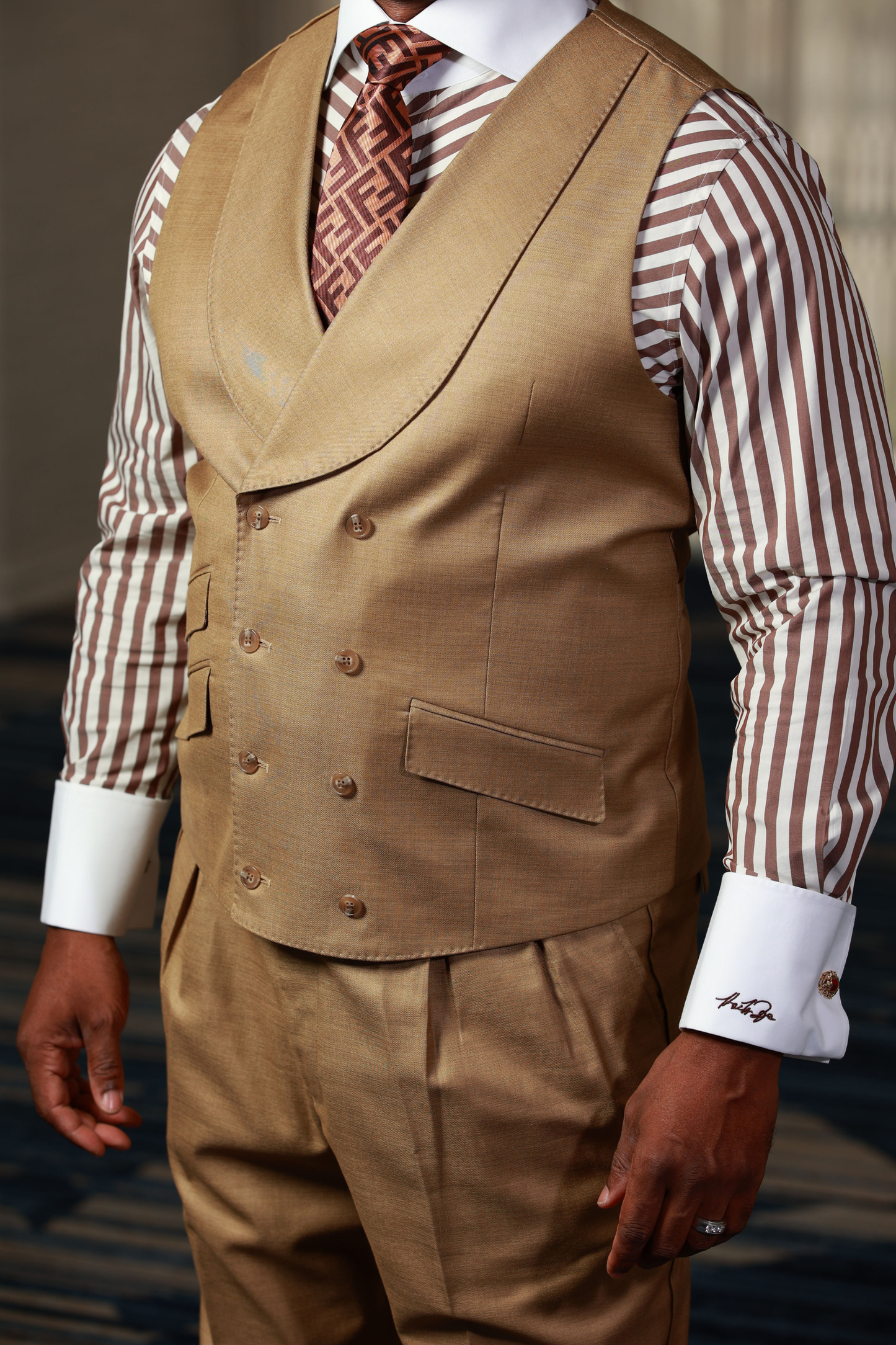 Camel 3-Piece Suit