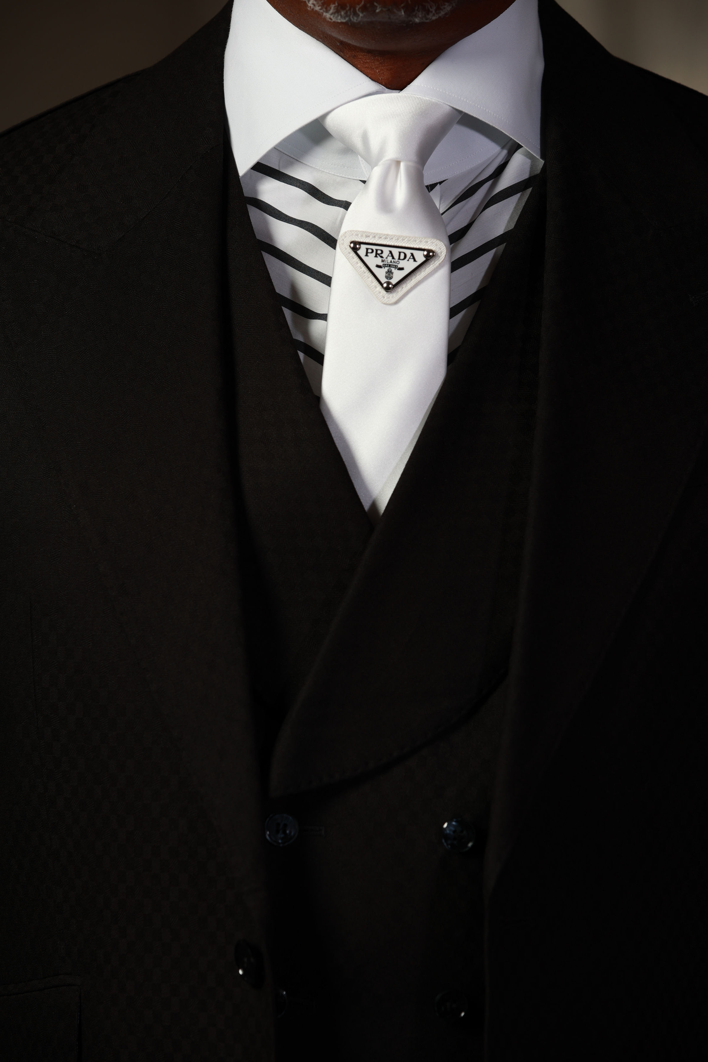 Black Smooth Block 3-Piece Suit