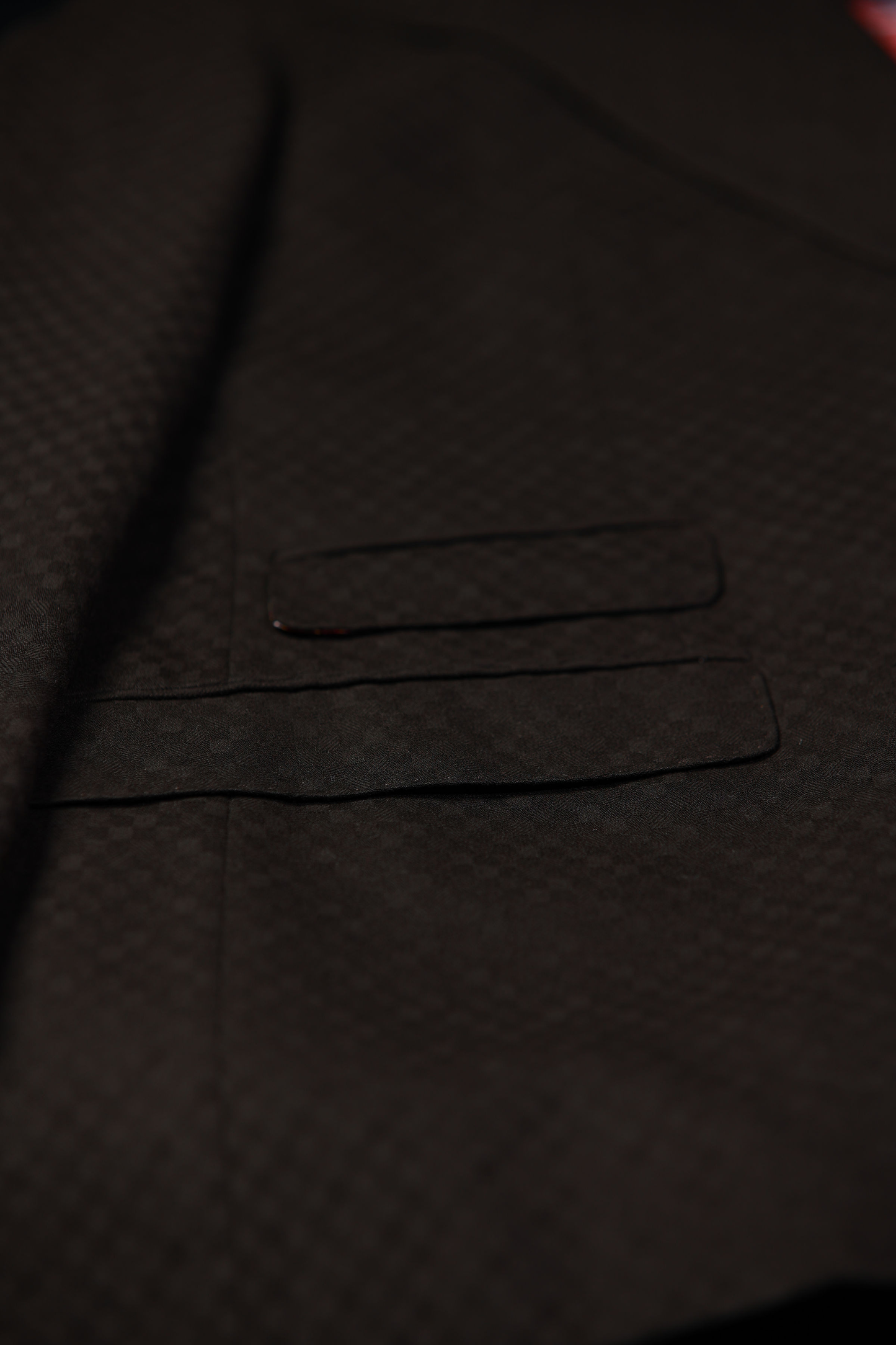 Black Smooth Block 3-Piece Suit
