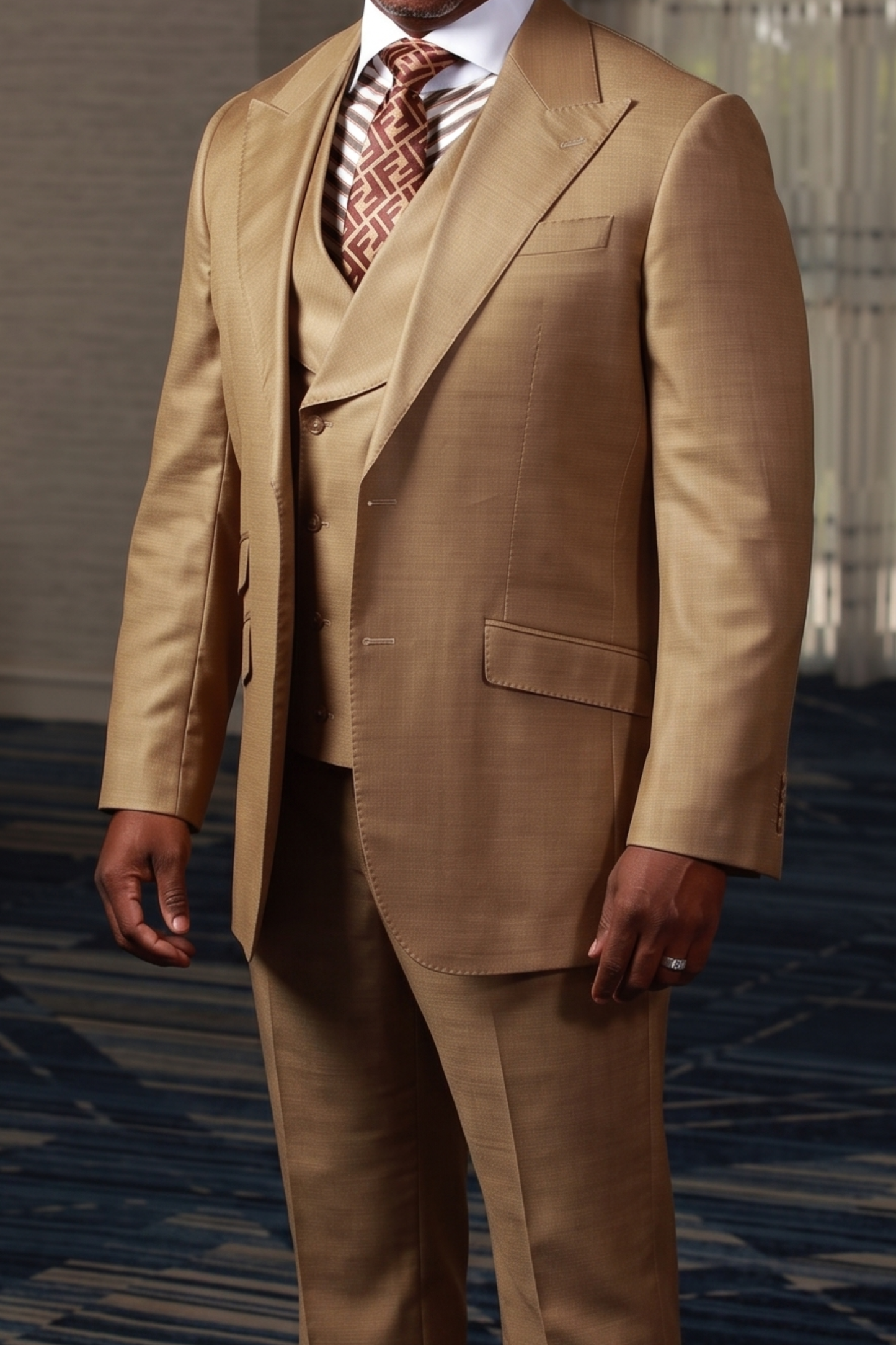 Camel 3-Piece Suit