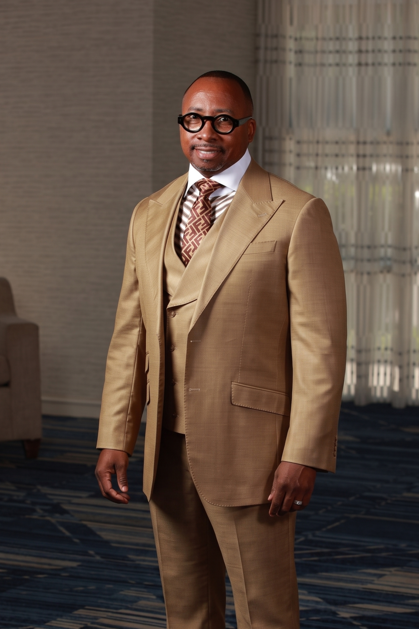 Camel 3-Piece Suit