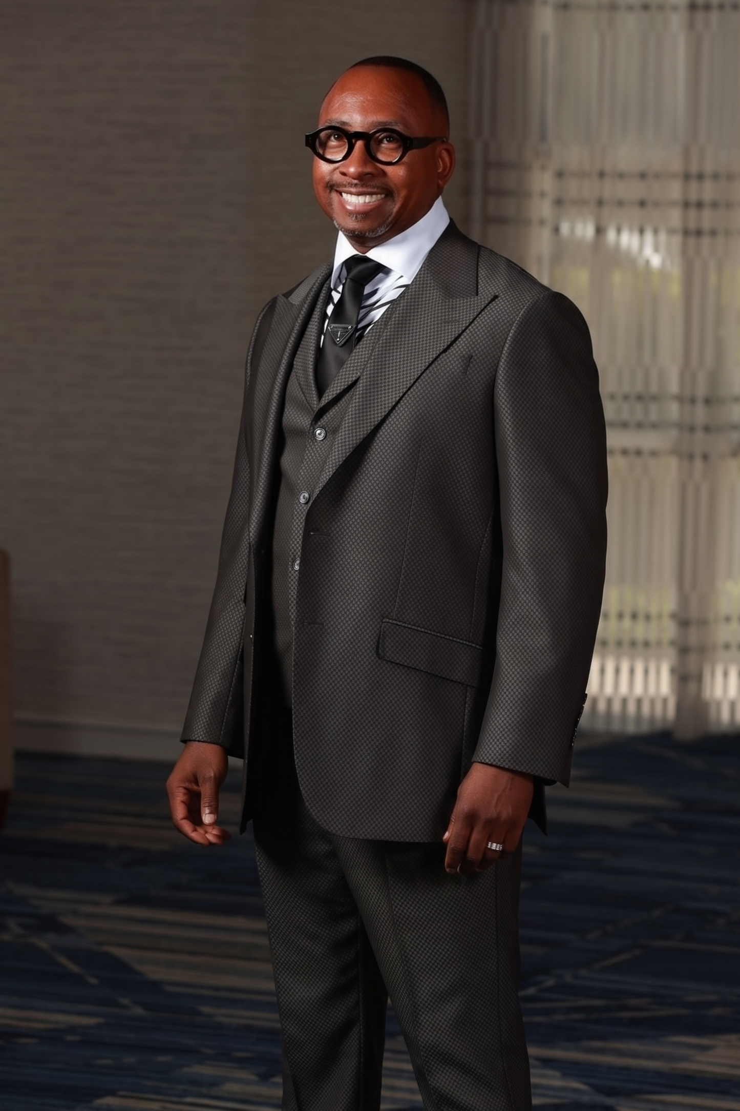 Gray Big Block 3-Piece Suit