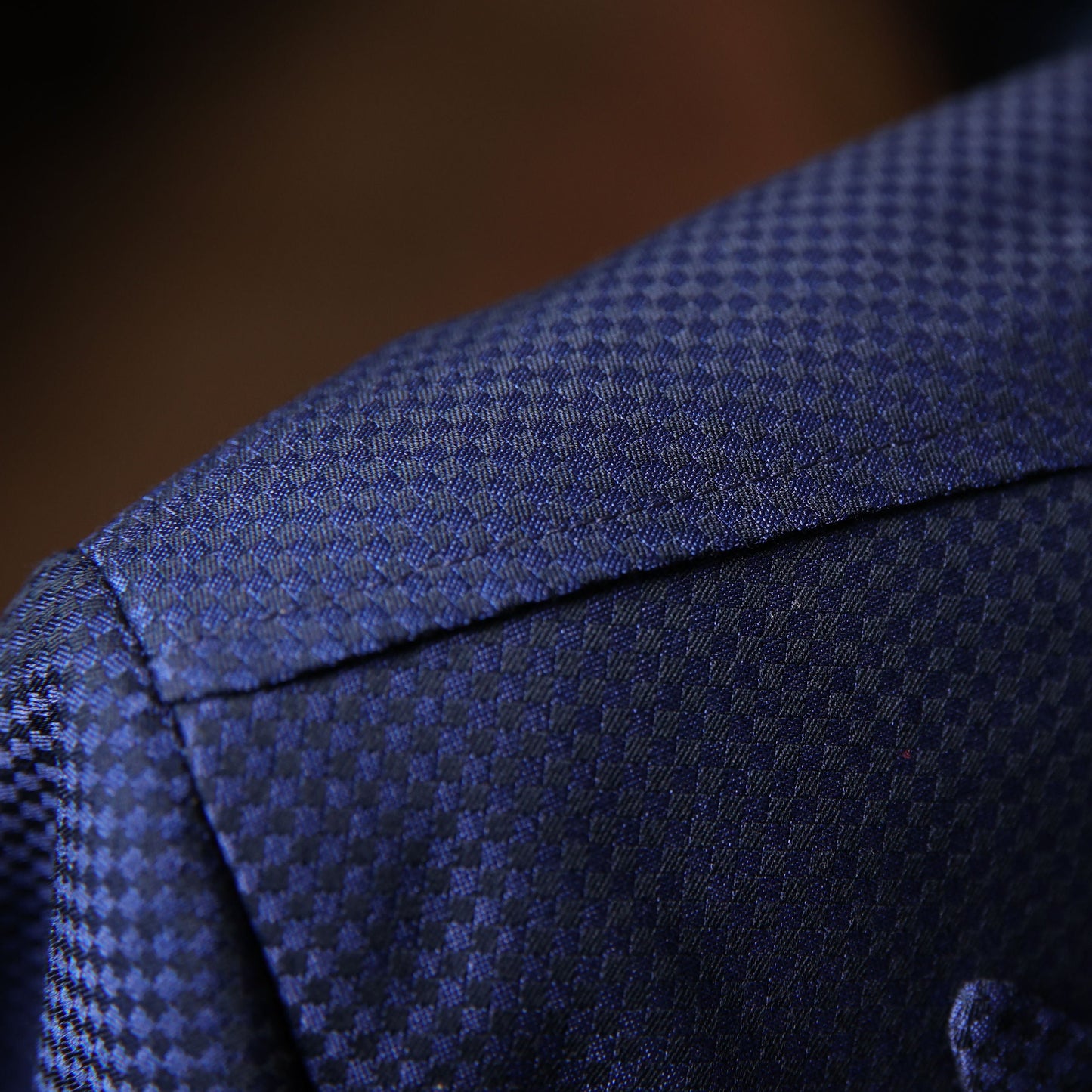 Dark Royal Blue Block Pattern