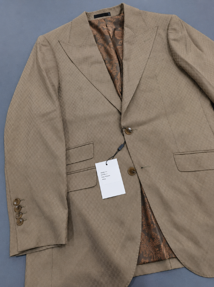 Tan Smooth Block 3-Piece Suit